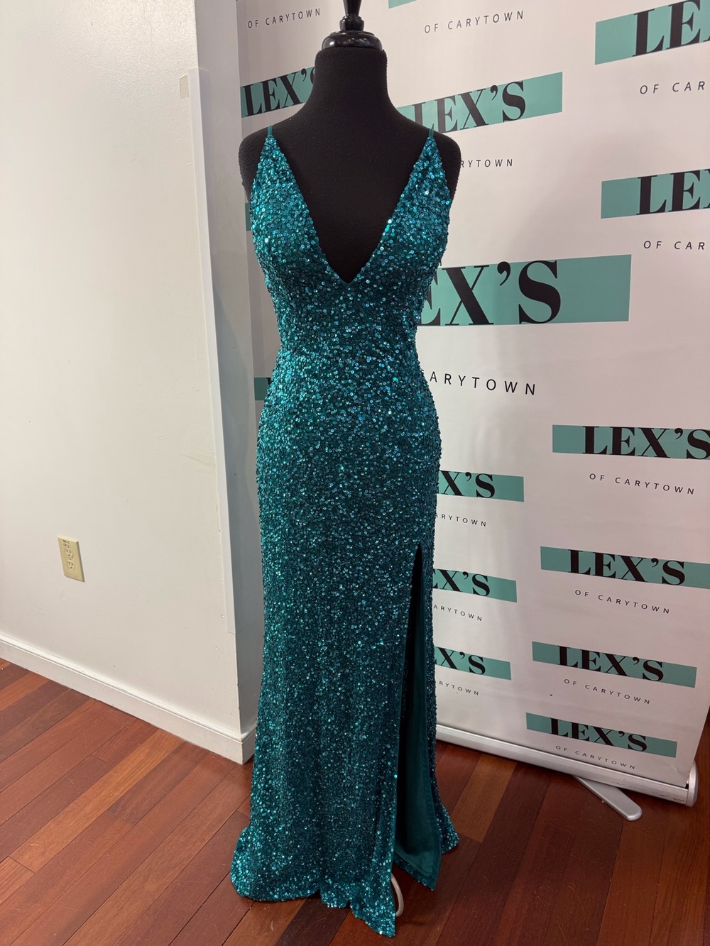 Aleta Embellished Deep V Gown